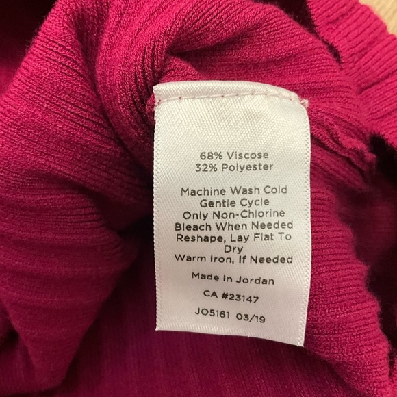 Talbots Plus Women’s 3/4 Sleeve Ruffle Tie Collar Sweater Size 2X - Picture 3 of 6